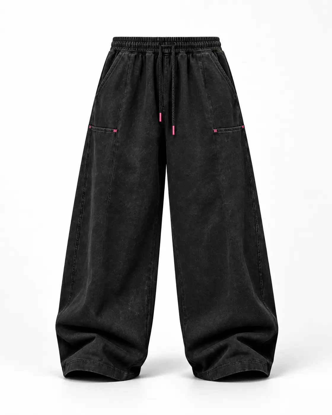 Black TABOO wide-leg trousers