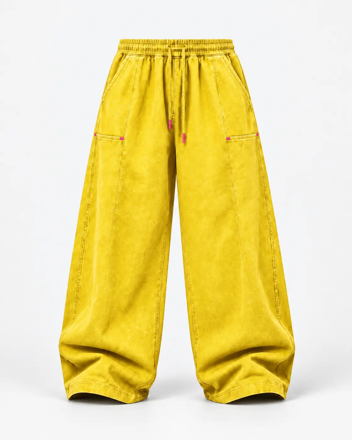 Yellow TABOO wide-leg trousers